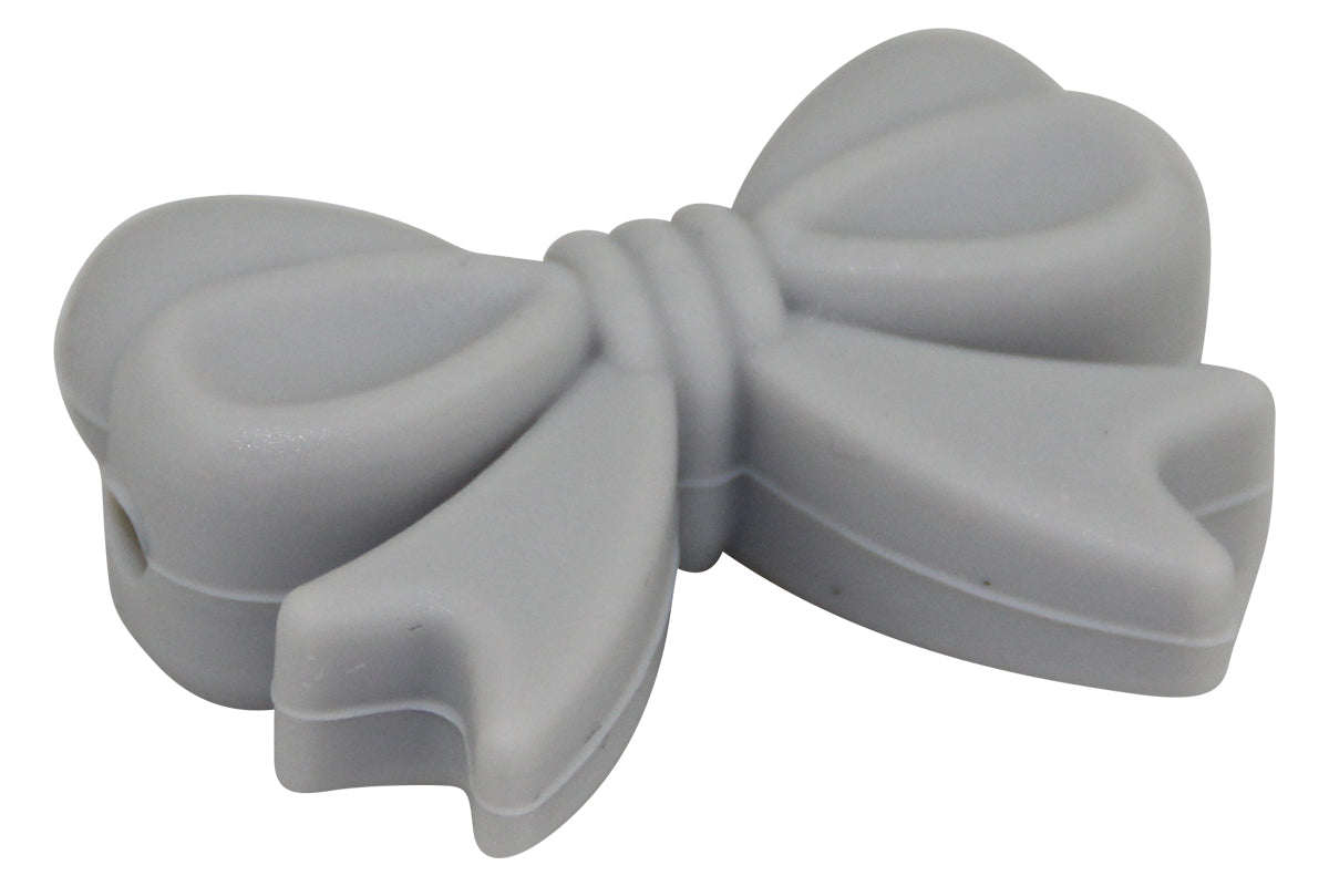 Horizontal silicone bow motif