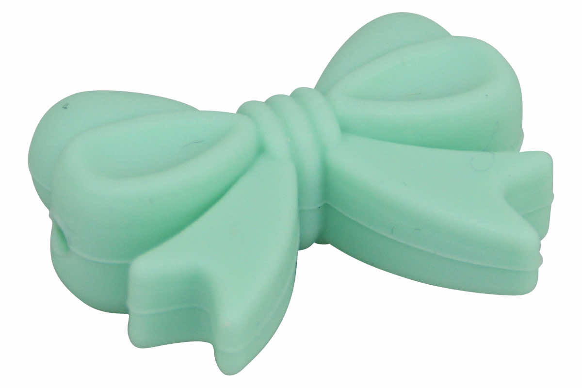 Horizontal silicone bow motif