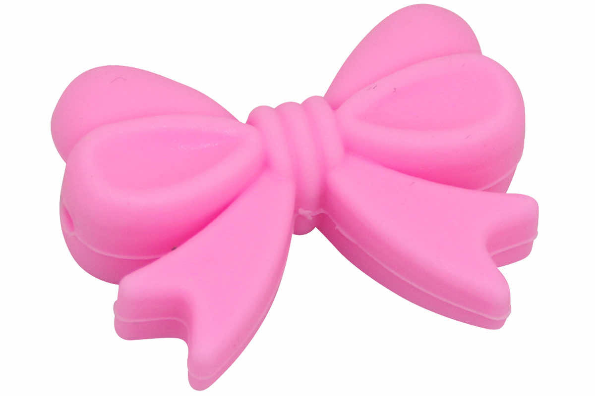 Horizontal silicone bow motif