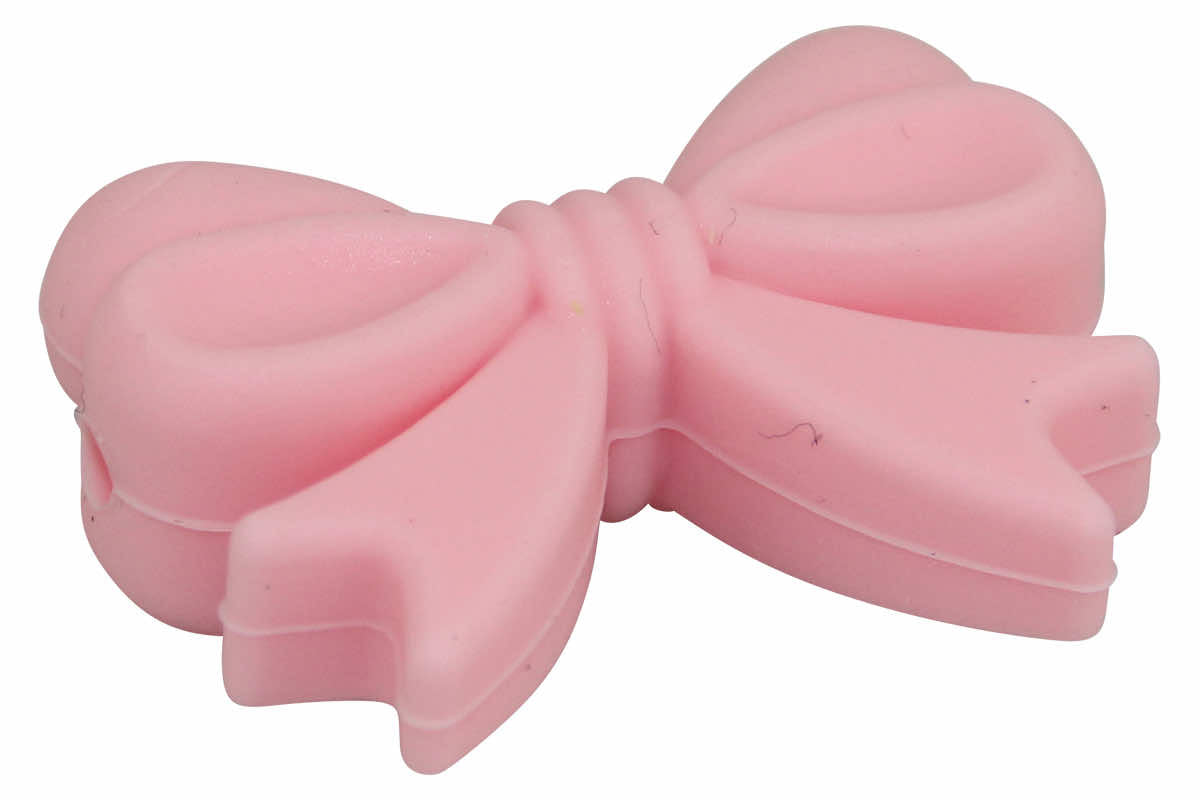 Horizontal silicone bow motif