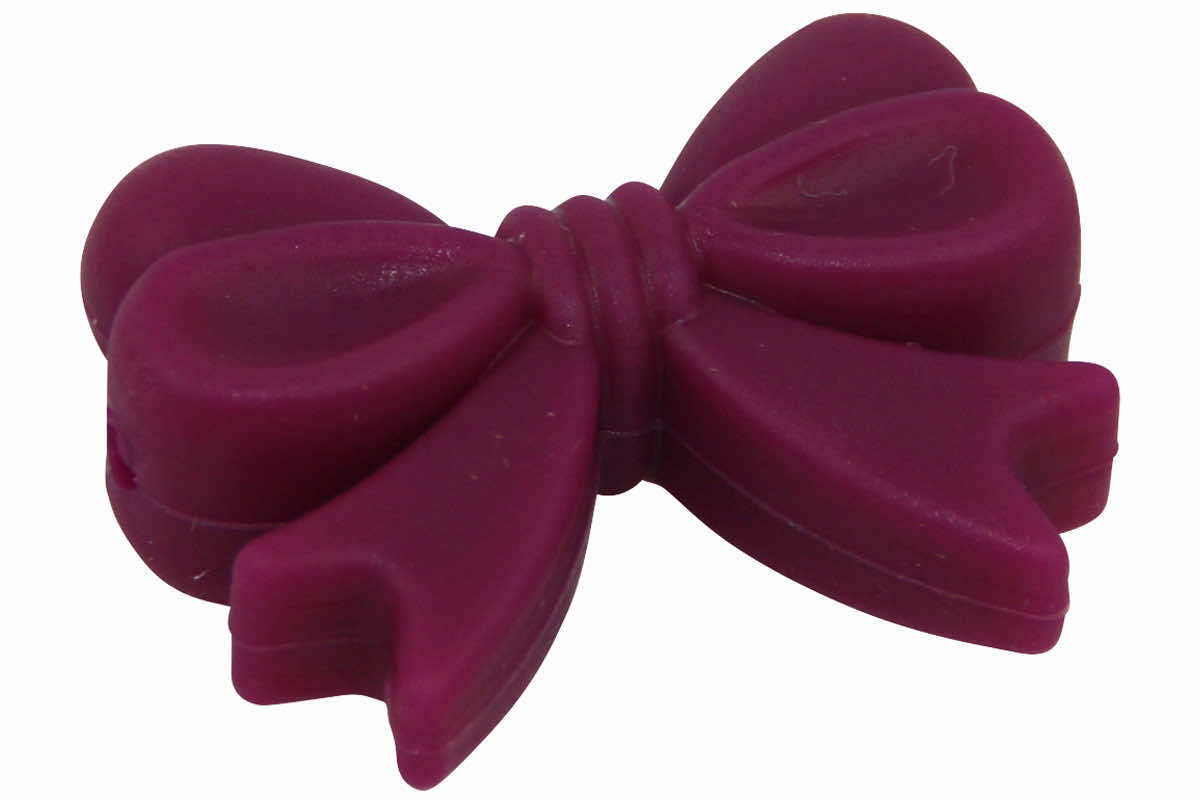 Horizontal silicone bow motif