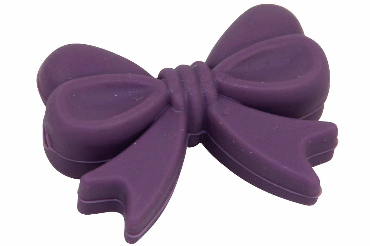 Horizontal silicone bow motif