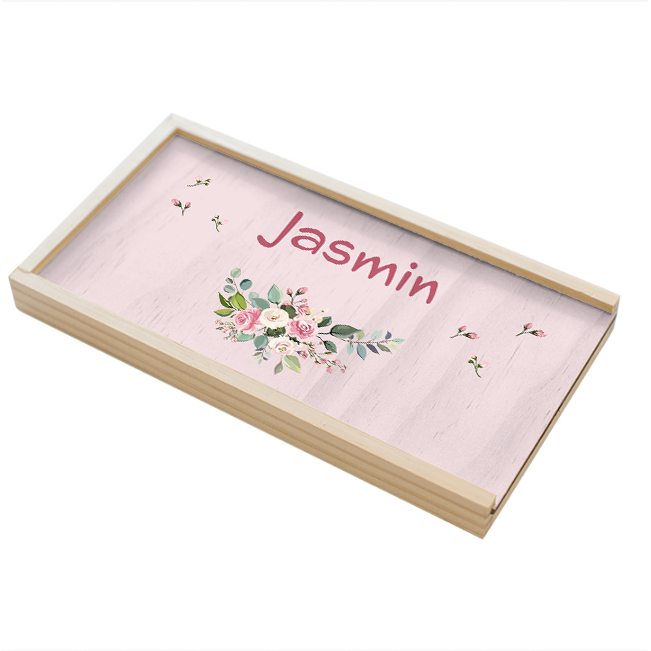 Stiftebox Holz Floral