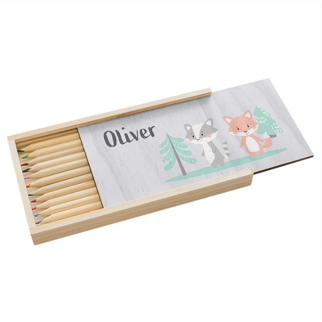 Pencil box wood forest