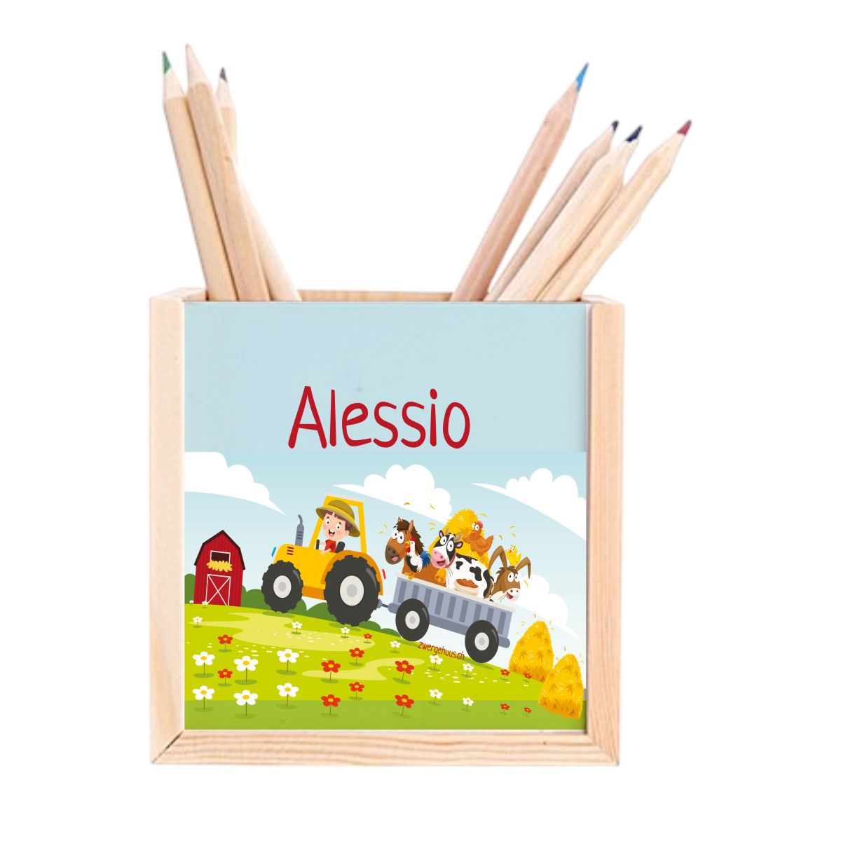 Farm pencil holder