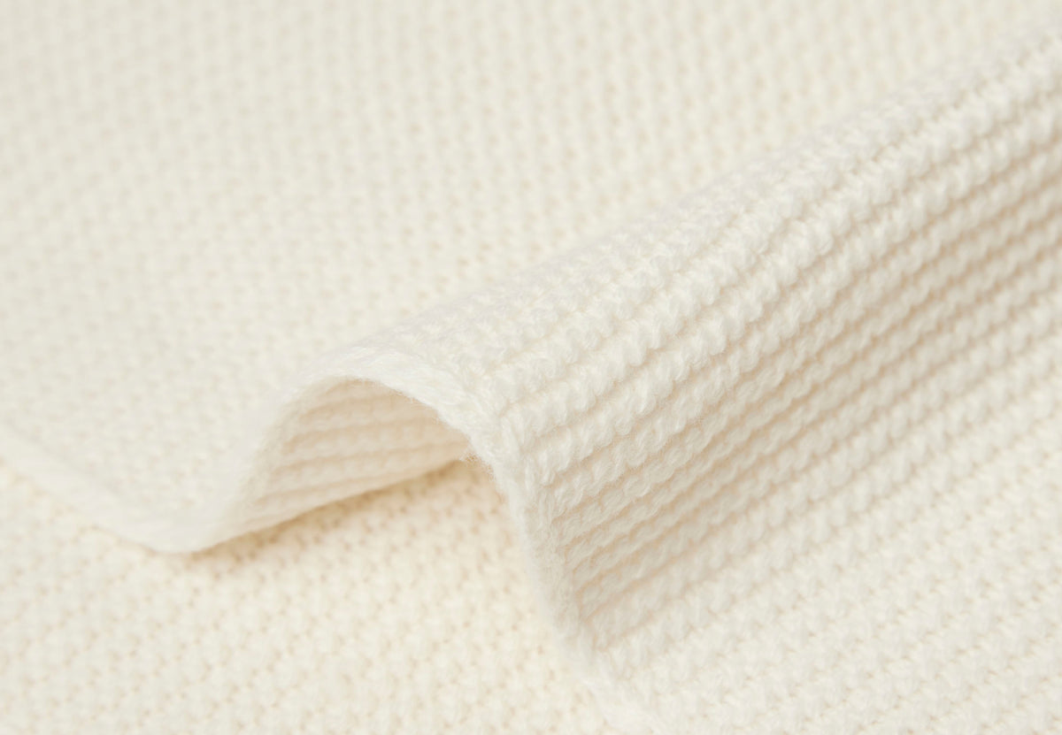 Strickdecke creme 75x100cm