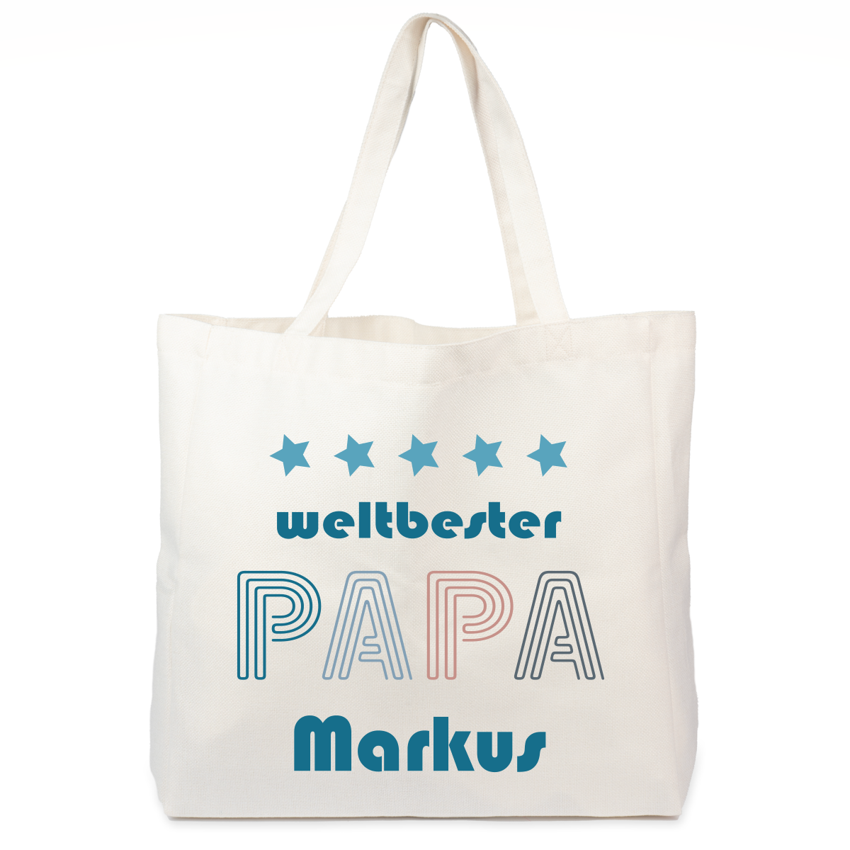 Sac du monde meilleur papa tons bleus