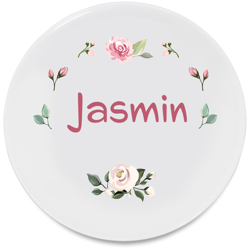 Assiette plate florale