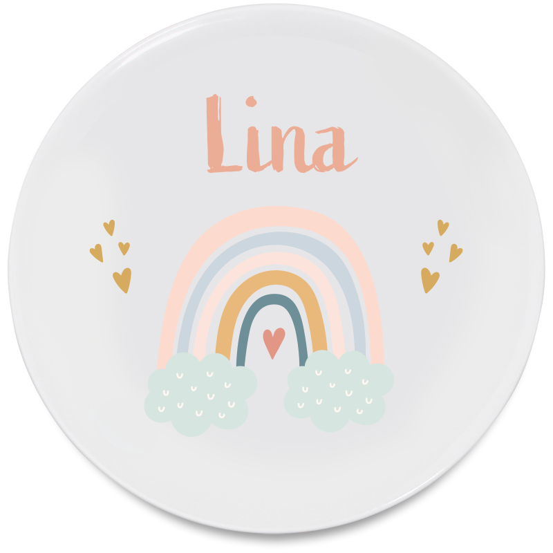 Assiette arc-en-ciel