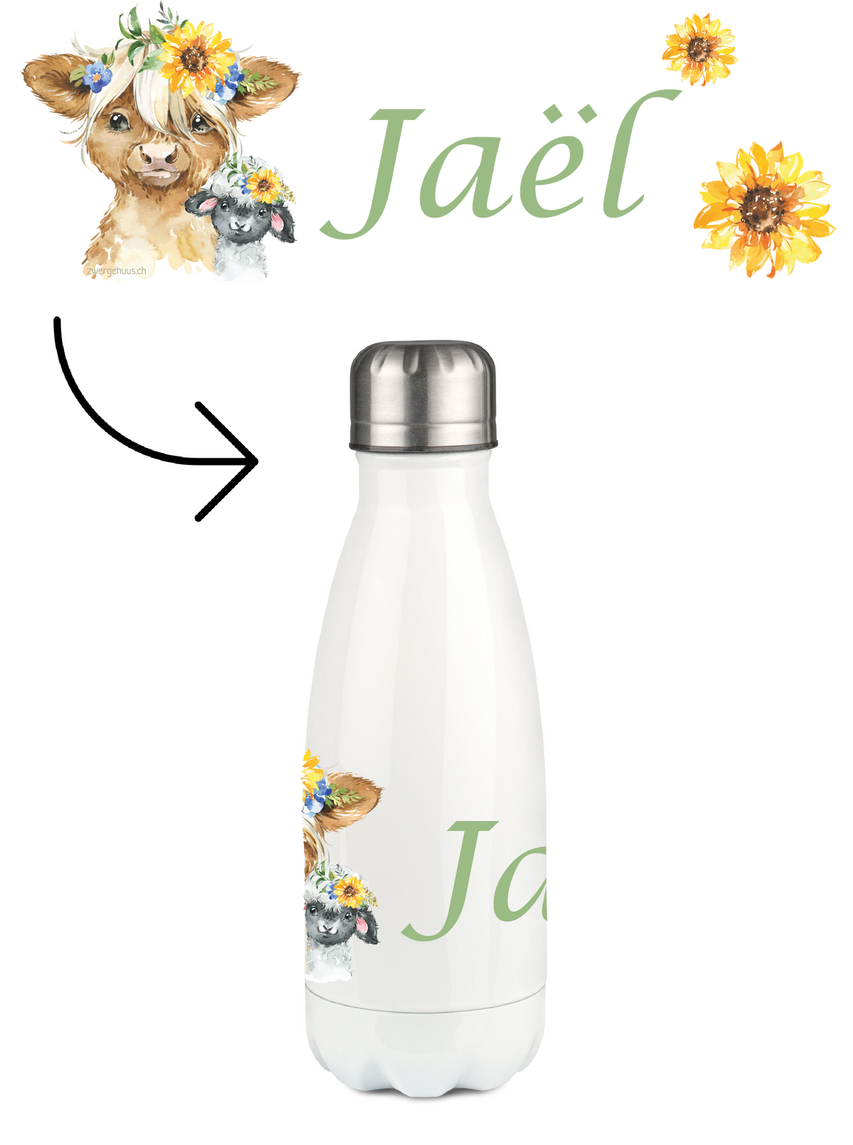 Thermos flask 350ml Highland animals