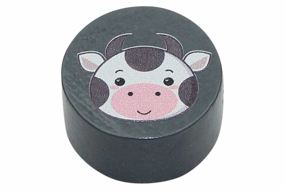 Perles de moteur tranches de têtes d'animaux blanches: gris