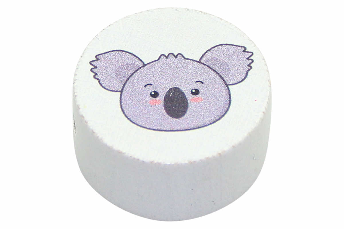 Perles de moteur tranches de têtes d'animaux blanches: gris