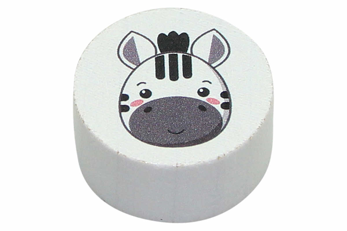 Perles de moteur tranches de têtes d'animaux blanches: gris