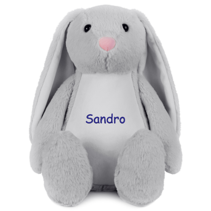 Peluche lapin gris