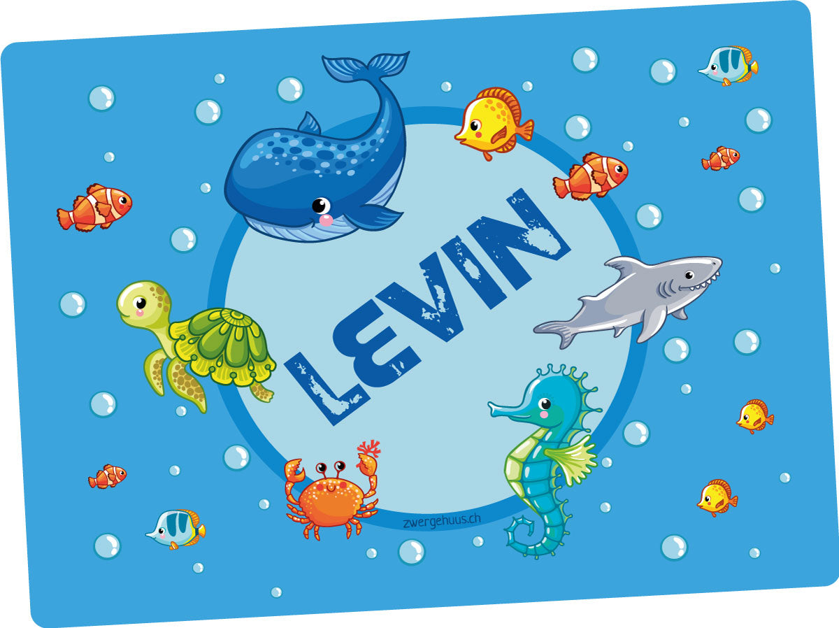 Tischset Gummi Unterwasserwelt