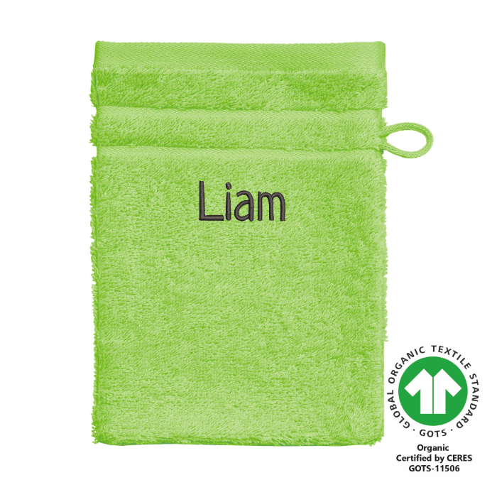 Waschhandschuh Organic Feeling mit Name