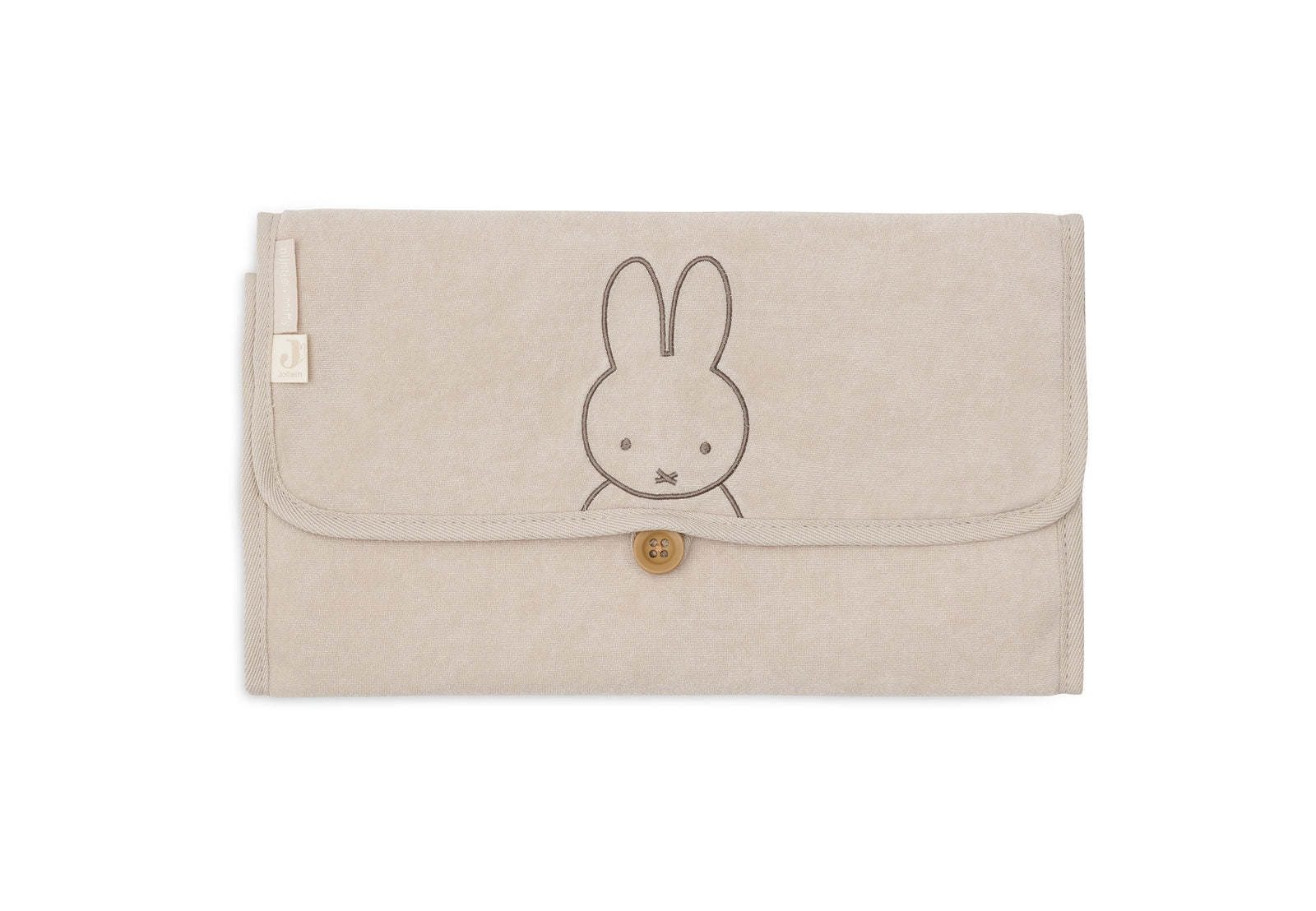 Wickelunterlage mit Hasenmotiv in der Farbe beige