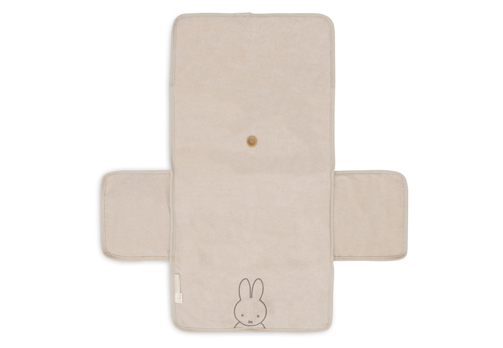 Wickelunterlage mit Hasenmotiv in der Farbe beige