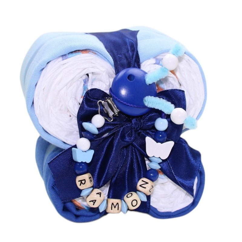 Windeltier Schmetterling klein pastellblau