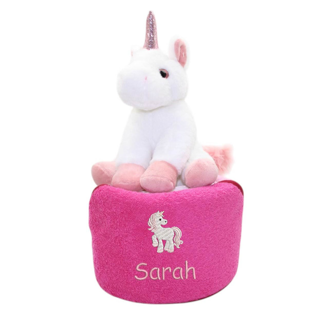 Diaper cake hooded bath towel unicorn