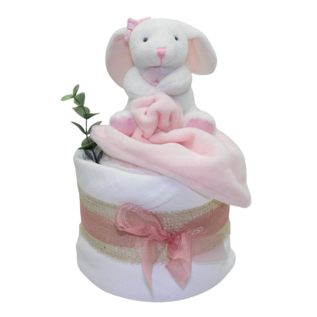 Windeltorte Mini Hase rosa