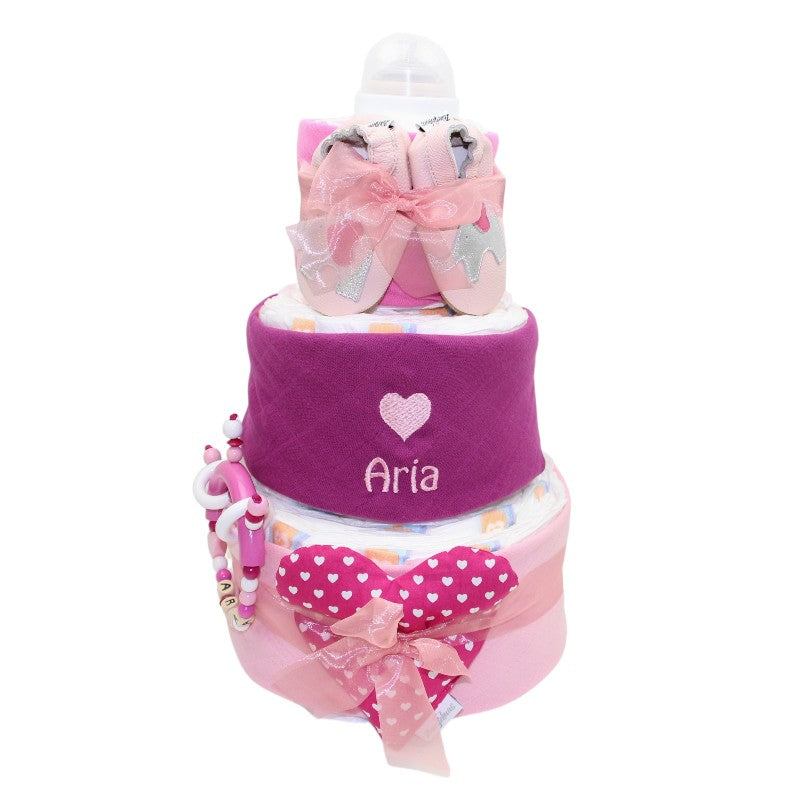 Windeltorte Nuscheli pinktöne
