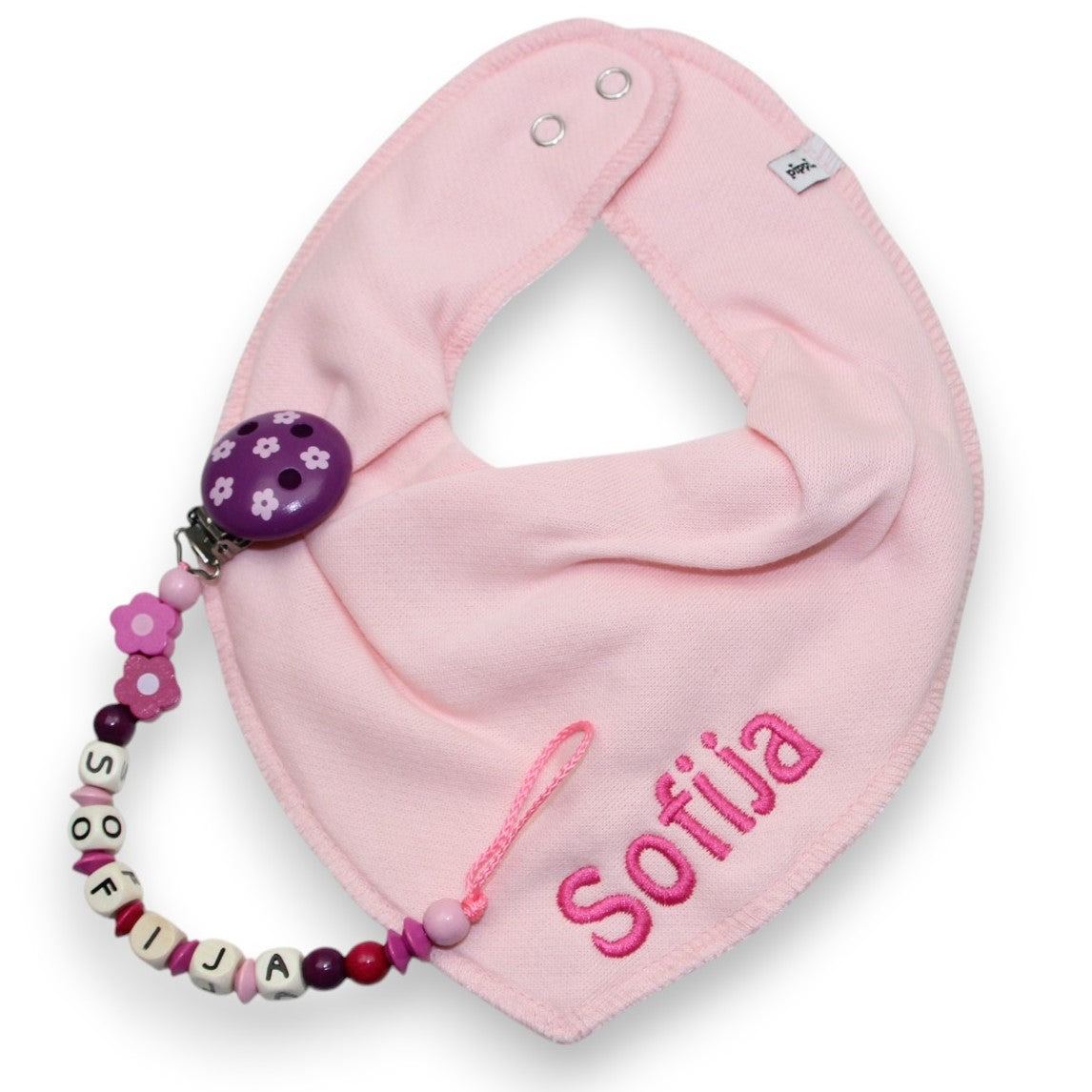 Triangular scarf set flowers