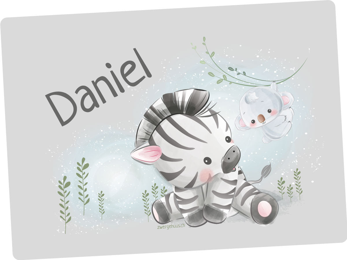 Placemat textile zoo animals