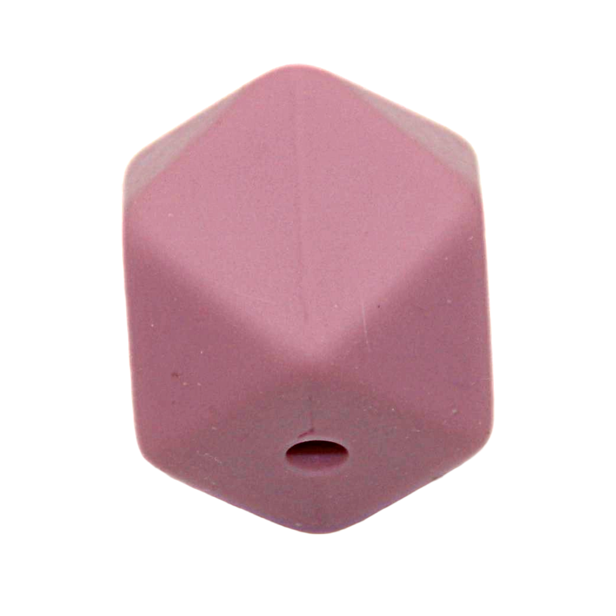 Bastelperle aus SIlikon in Hexagonform in blush