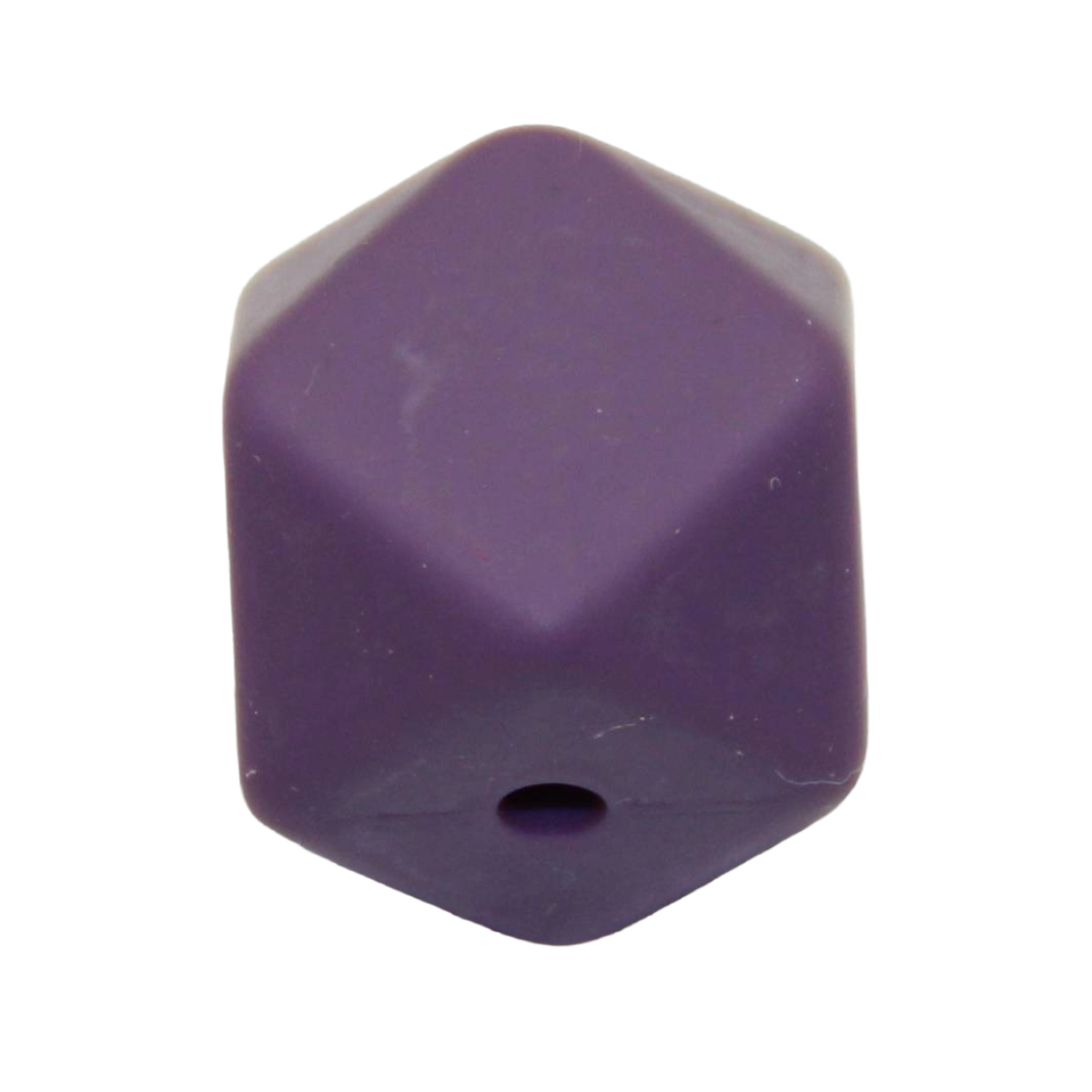 Bastelperle aus SIlikon in Hexagonform in traube