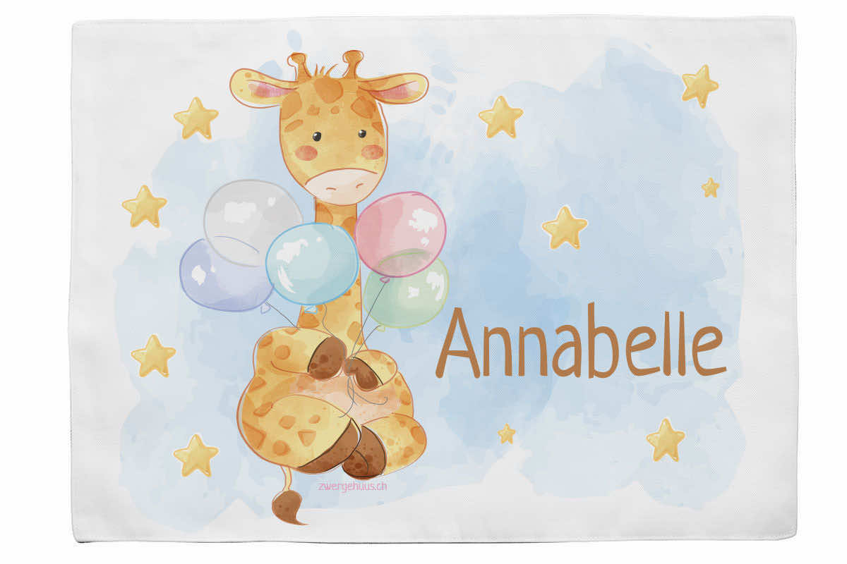 Fabric placemat baby giraffe