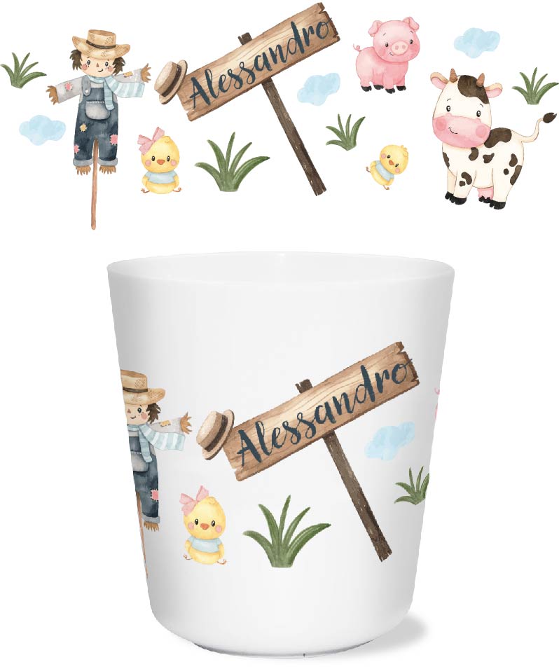 Animaux de la ferme de tasse à boire
