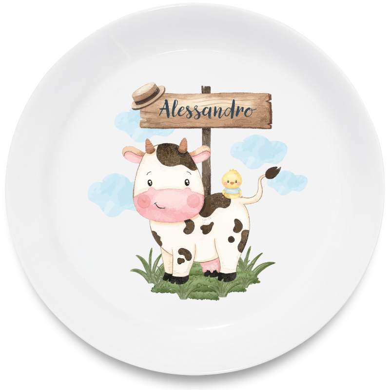 Animaux de ferme de la plaque pour enfants
