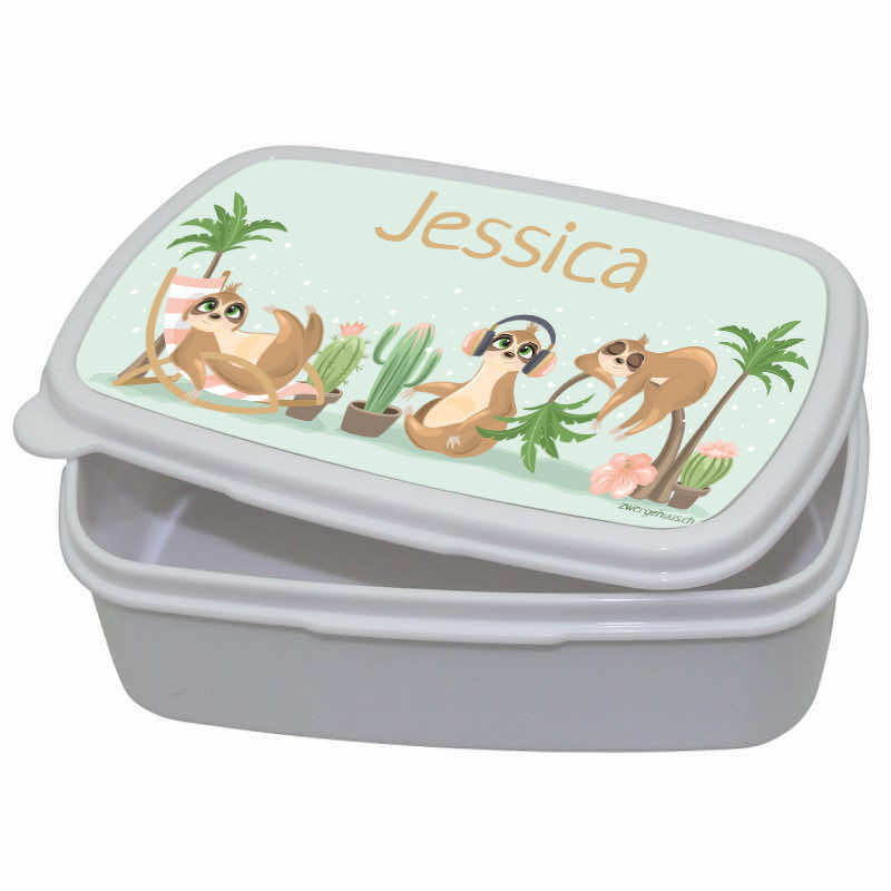 Lunchbox Kunststoff Faultiere
