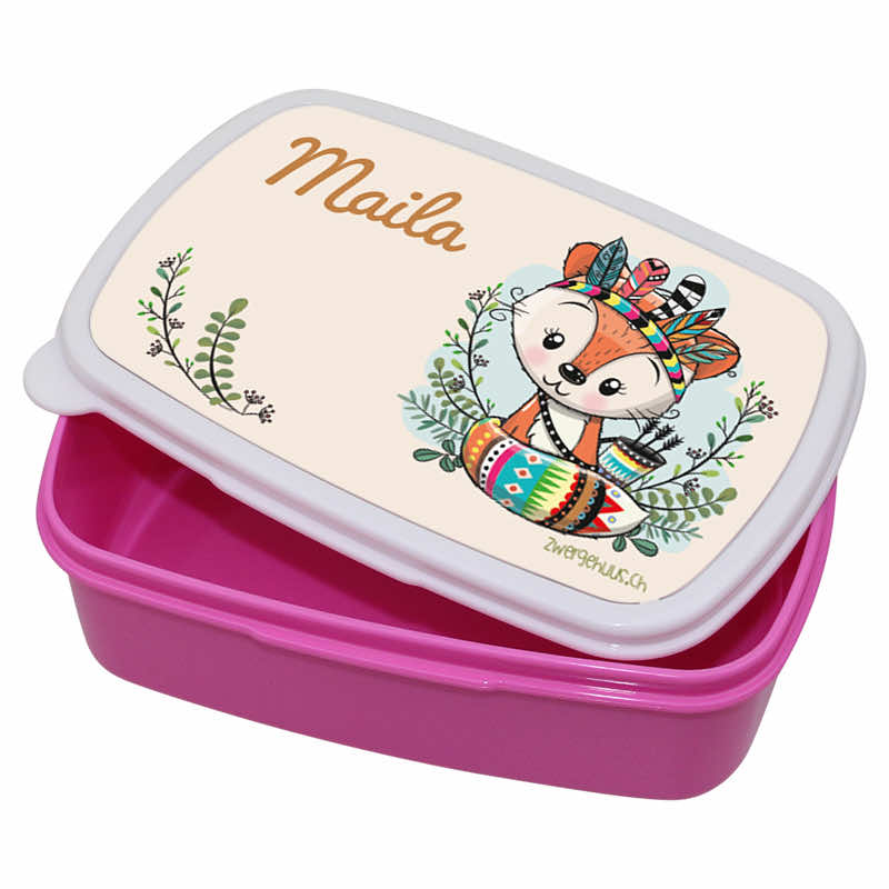 Plastic fox lunch box