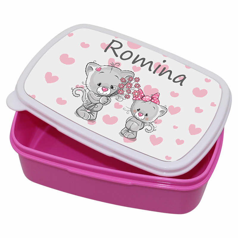 Chaton en plastique à la boîte à lunch