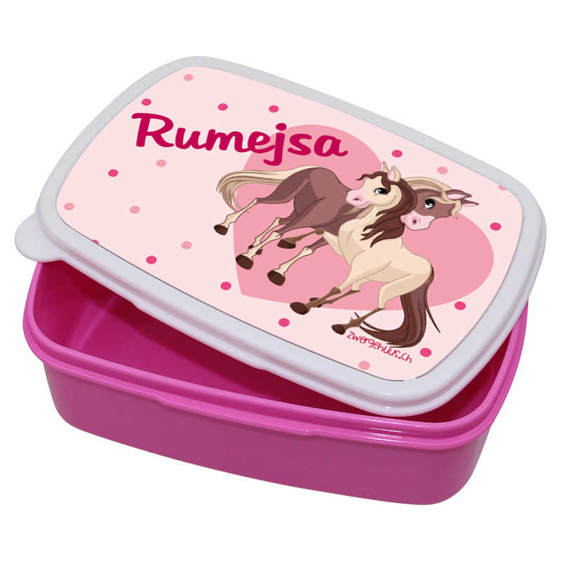 Lunchbox Kunststoff Pferdeherz