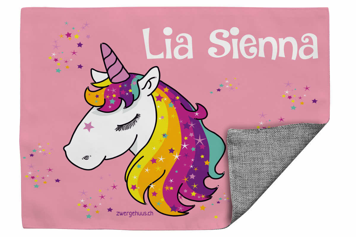 Tableau de tissu Set Astérisques de la tête de la licorne