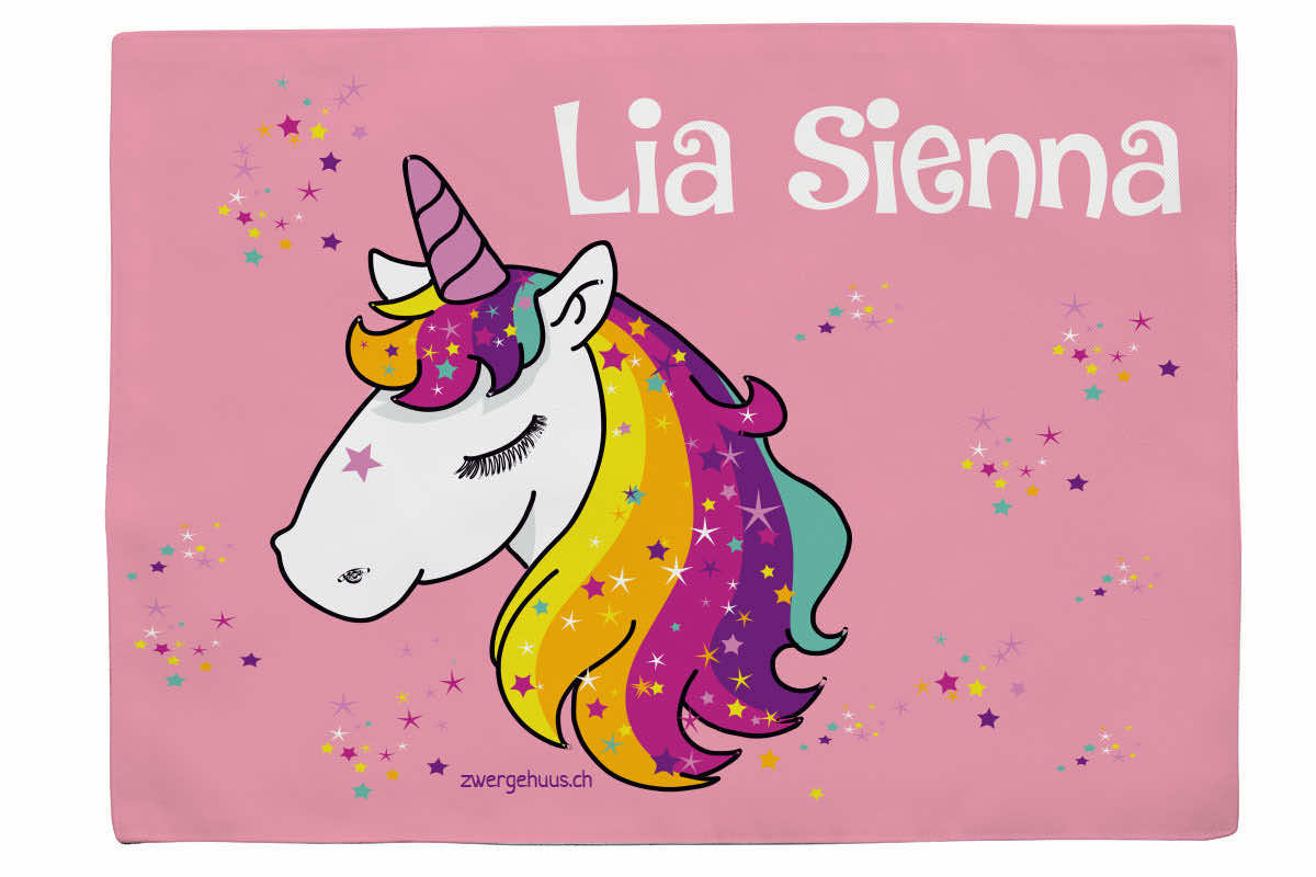 Tableau de tissu Set Astérisques de la tête de la licorne