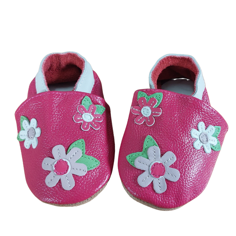 Leather finches 0-6 mt. flowers dark pink