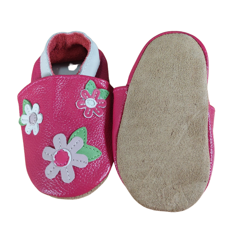 Leather finches 0-6 mt. flowers dark pink