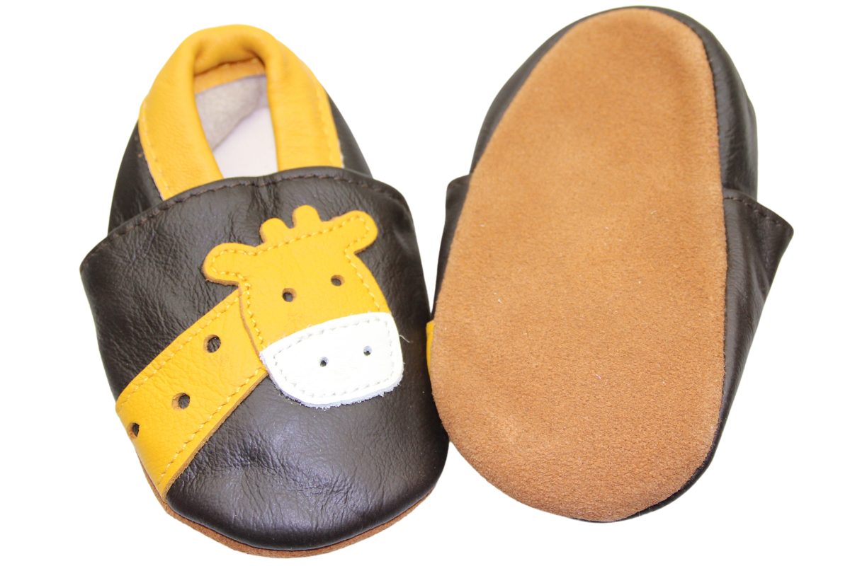 Cuir Finli 6-12 Mt. Girafe brun foncé