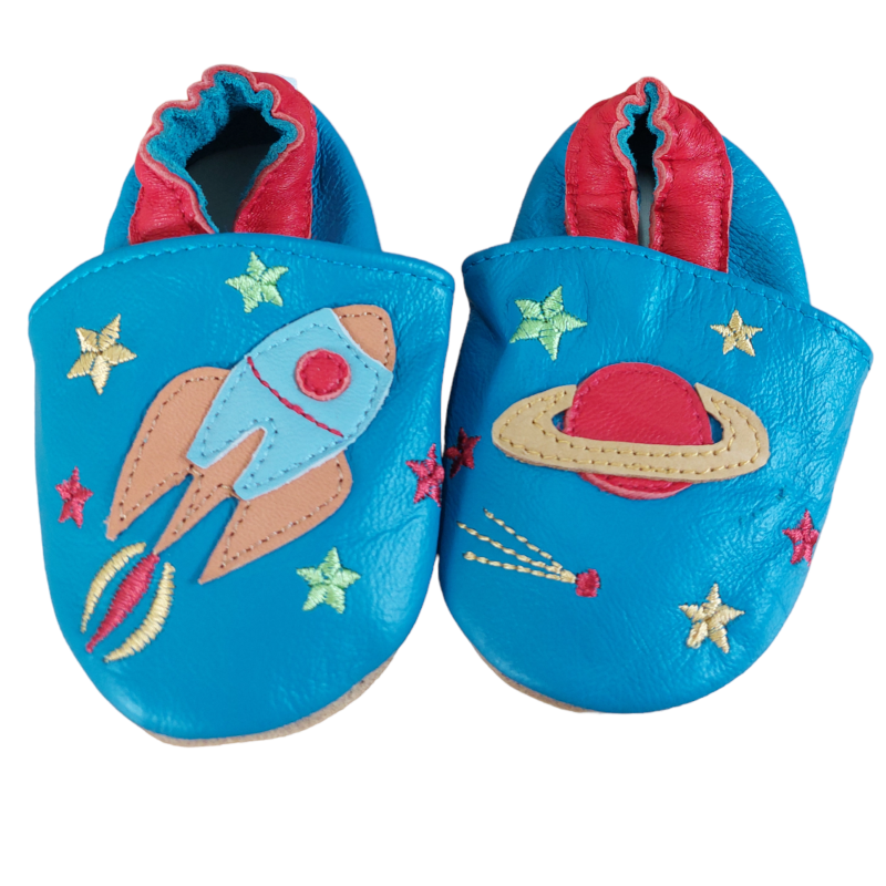 Leather finch 0-6 Mt. rocket light blue