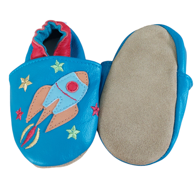 Leather finch 0-6 Mt. rocket light blue