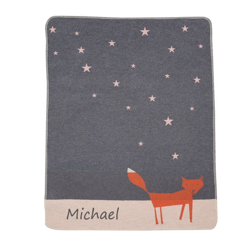Baby couverture fox gris