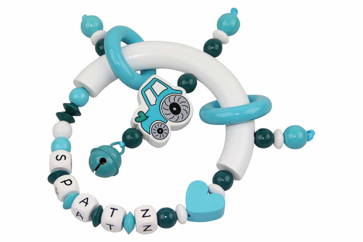 Greifling Traktor türkis:weiss