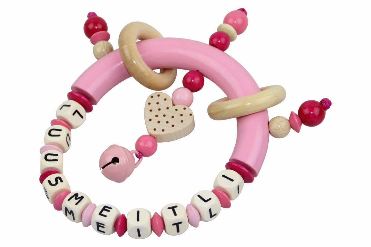 Grasping toy heart pink