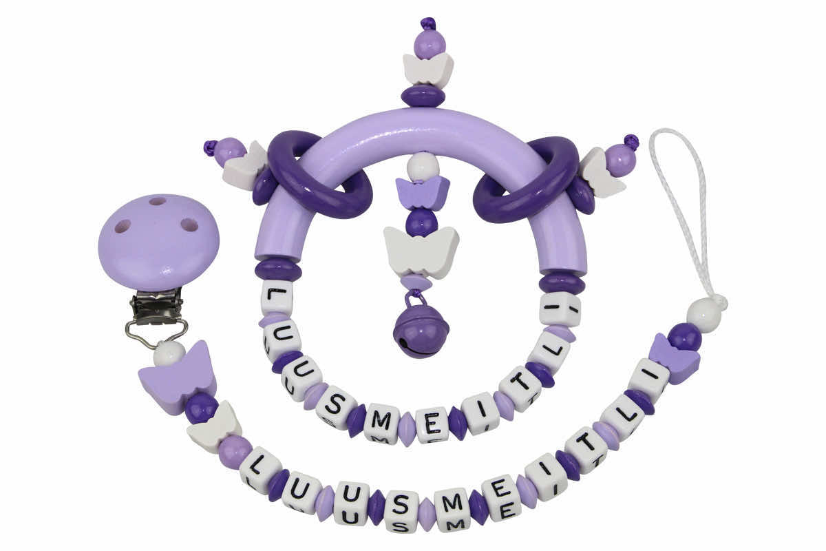 Geschenkset Schmetterlinge flieder:weiss