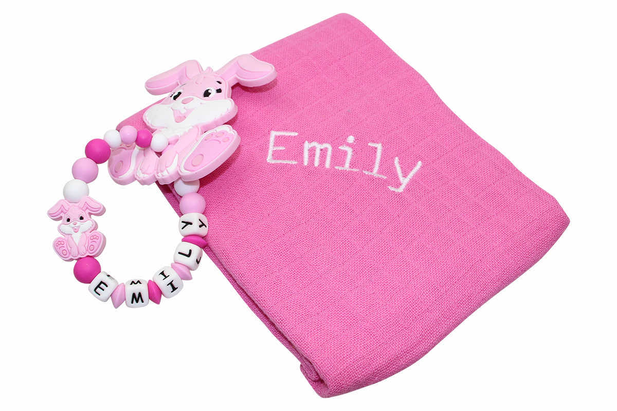 SILIKON Bunny grasping toy set