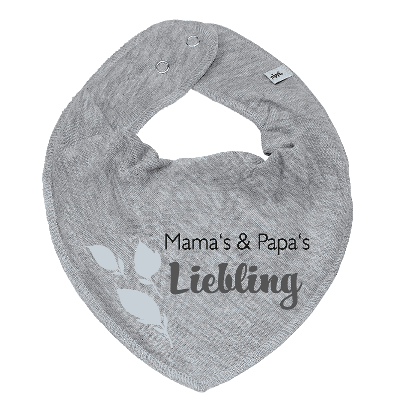Dreieckstuch bedruckt mit Mamas und Papas Liebling